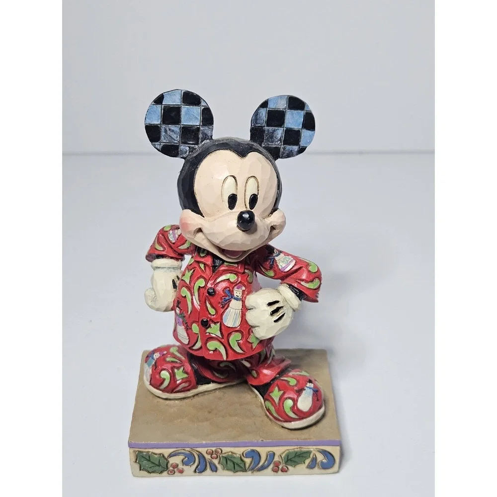 Jim Shore Disney Traditions Magical Morning Mickey Christmas Pajamas Figurine - Picture 1 of 8